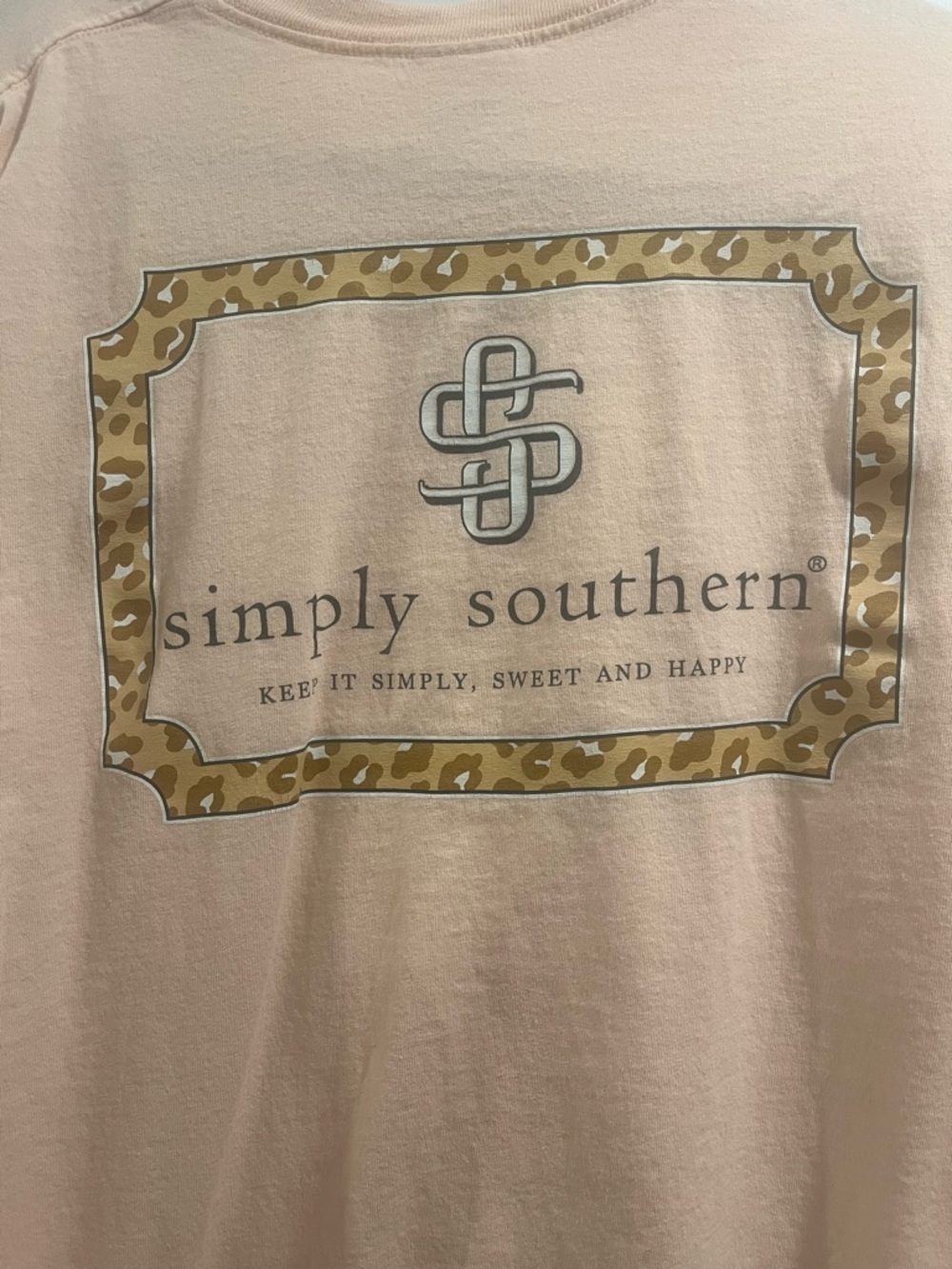 Simply Southern Long Sleeve Tee - Light Peach Size XXL - Picture 6 of 7